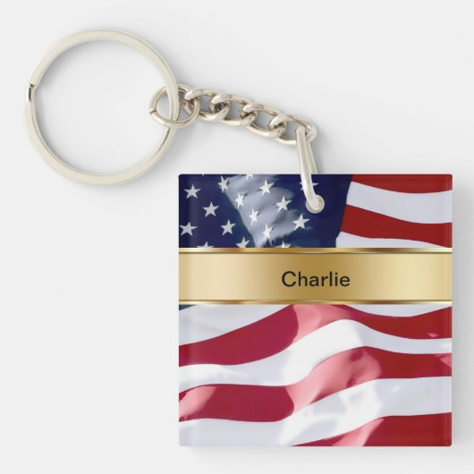 両面モノグラムKeychain キーホルダー (正面)