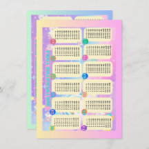 両面ユニコーン乗算テーブル