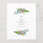 両面ユーカリプタスメニューテンプレート予算 チラシ (裏面)