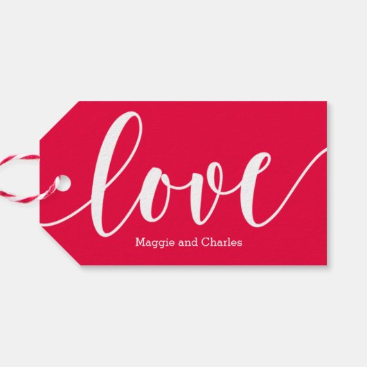 両面ラブヴァレンティーンズデイギフトラベル ギフトタグ (裏面横)