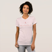 両面レディースジャージーピンクTシャツ Tシャツ (正面フル)