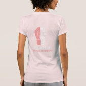 両面レディースジャージーピンクTシャツ Tシャツ (裏面)