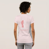 両面レディースジャージーピンクTシャツ Tシャツ (裏面フル)