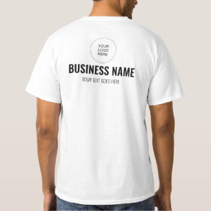 両面ロゴデザイン プリントスタッフ メンズ Tシャツ