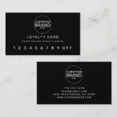 両面ロゴブラックプロフェッショナルロイヤリティカード ロイヤリティカード (正面/裏面)