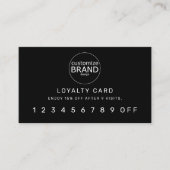 両面ロゴブラックプロフェッショナルロイヤリティカード ロイヤリティカード (正面)