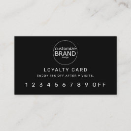 両面ロゴブラックプロフェッショナルロイヤリティカード ロイヤリティカード