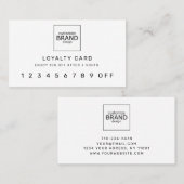 両面ロゴプロフェッショナルホワイトロイヤリティカード ロイヤリティカード (正面/裏面)