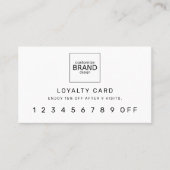 両面ロゴプロフェッショナルホワイトロイヤリティカード ロイヤリティカード (正面)