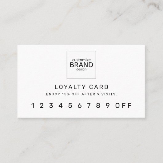 両面ロゴプロフェッショナルホワイトロイヤリティカード ロイヤリティカード (正面)