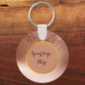 両面ロゴQRコードフラワーキーチェーン キーホルダー (正面)