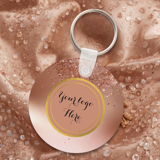 両面ロゴQRコードフラワーキーチェーン キーホルダー