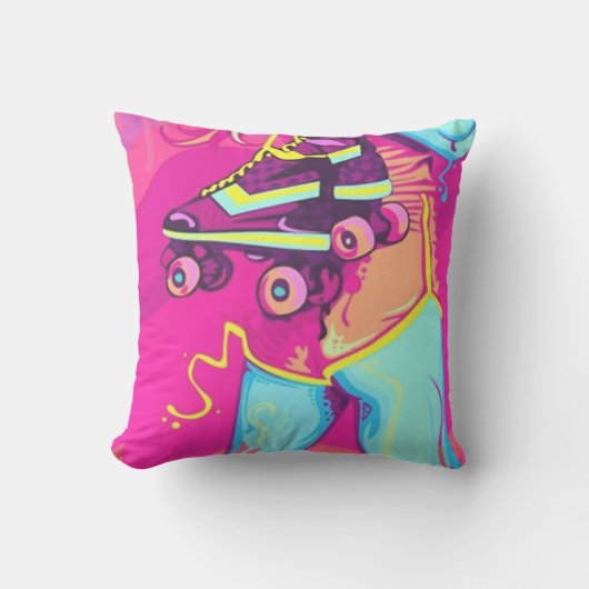 両面ローラースケートピロー クッション (正面)