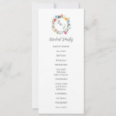 両面ワイルドフラワーの結婚セレモニー用フラットカード (裏面)