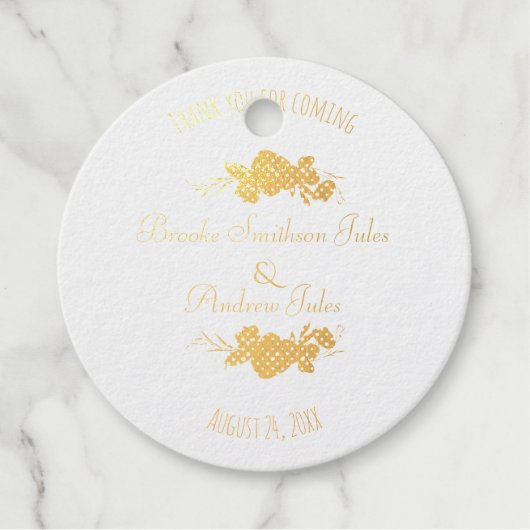 両面ワイルドフラワー結婚ズありがとうございました フェイバータグ (正面)