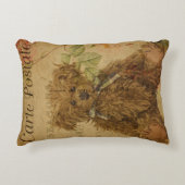 両面ヴィンテージテディベアポストカード子供部屋 アクセントクッション (正面)