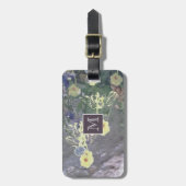 両面不機嫌な花のモノグラム ラゲッジタグ (正面縦)