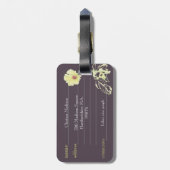 両面不機嫌な花のモノグラム ラゲッジタグ (裏面縦)