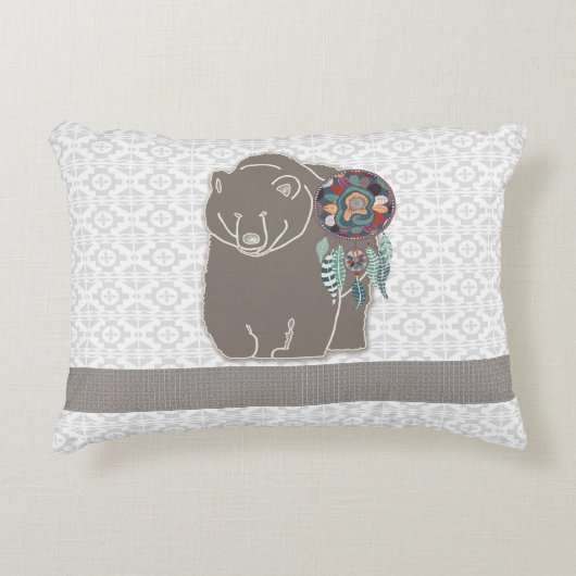 両面先住民アメリインスパイアカグマ部族 アクセントクッション (正面)