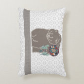 両面先住民アメリインスパイアカグマ部族 アクセントクッション (正面(垂直))