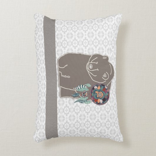 両面先住民アメリインスパイアカグマ部族 アクセントクッション (正面(垂直))