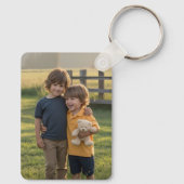 両面写パーソナライズされた真記念 | カスタム キーホルダー (裏面)