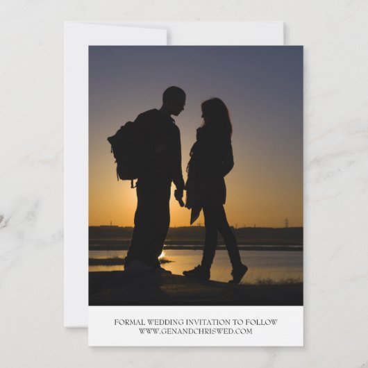 両面写真の結婚式「Save the Date」お知らせカード セーブザデート (裏面)