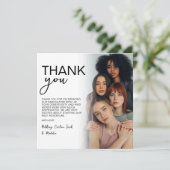 両面写真グループ卒業パーティー サンキューカード (スタンド正面)