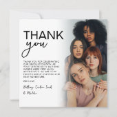 両面写真グループ卒業パーティー サンキューカード (正面)