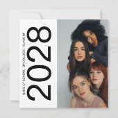 両面写真グループ卒業パーティー 招待状 (裏面)