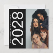 両面写真グループ卒業パーティー 招待状 (裏面)