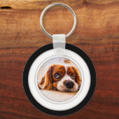 両面写真テンプレートメタルキーチェーン キーホルダー (裏面)