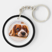 両面写真テンプレート円アクリル キーホルダー (裏面)