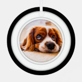 両面写真テンプレート円 メタルオーナメント (裏面)