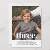 両面写真付き共同誕生日招待状 - 男の子 招待状 (裏面)