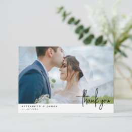 両面写真付き結婚式御礼カード サンキューカード