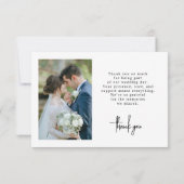 両面写真結婚のサンキューカード サンキューカード (裏面)