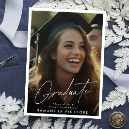 両面写真高校2024年卒業 案内状