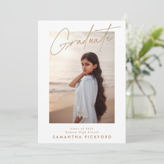 両面写真2025高校卒業 案内状 (スタンド正面)