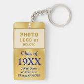 両面写真、クラスパーソナライズされた懇親会ギフト、 キーホルダー (裏面)