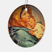 両面初めてのクリスマスフォトオーナメント セラミックオーナメント (左)