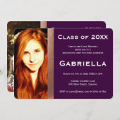 両面卒業写真招待状（英語・スペイン語対応） 招待状 (正面/裏面)