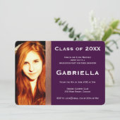 両面卒業写真招待状（英語・スペイン語対応） 招待状 (スタンド正面)