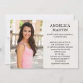 両面卒業3枚の写真詳細発表 案内状 (正面)