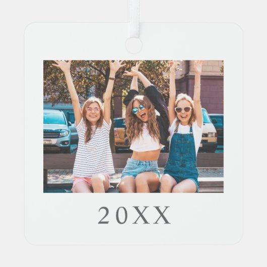 両面友最高の達写真クリスマス メタルオーナメント (裏面)