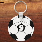 両面名入れ サッカー選手名 キーホルダー (正面)