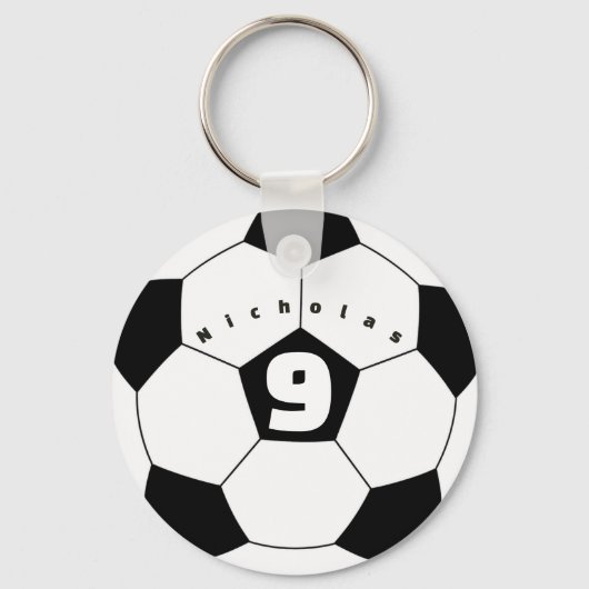 両面名入れ サッカー選手名 キーホルダー (裏面)
