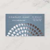 両面名刺の銀および青い曼荼羅 名刺 (裏面)