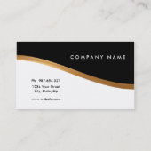 両面名刺、の金ゴールド黒く及び白い 名刺 (裏面)