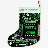 両面回路の緑2の一流のストッキング スモールクリスマスストッキング (裏面)